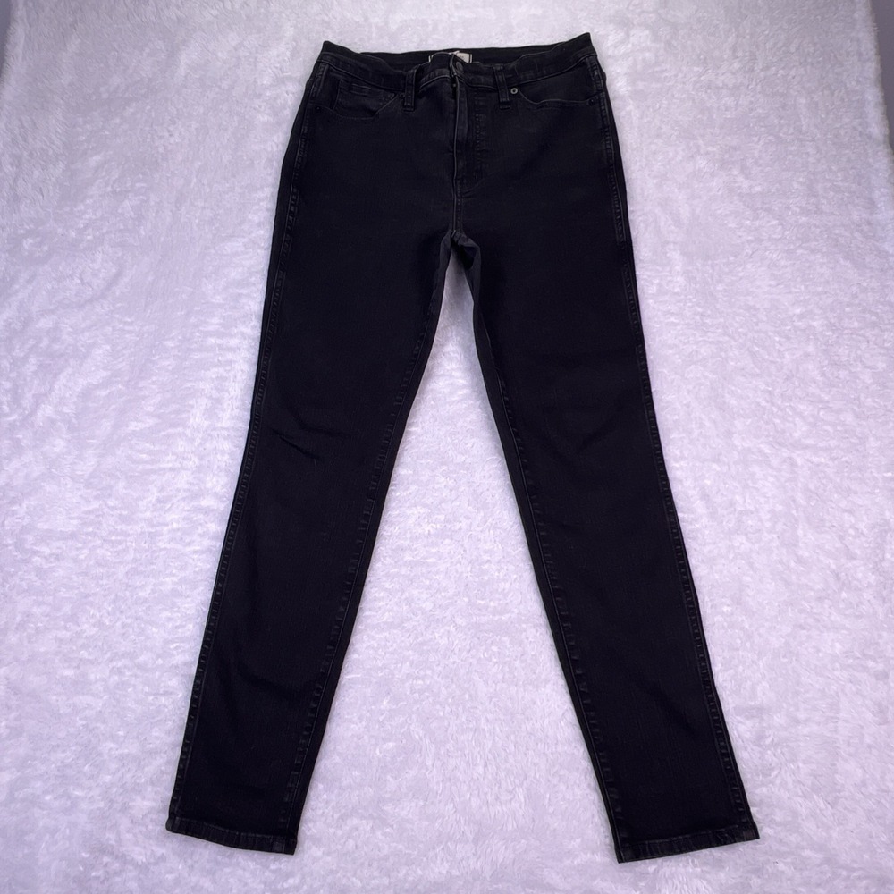 Madewell Jeans 10" High‎ Rise Skinny Stretch Denim Black Women's 30